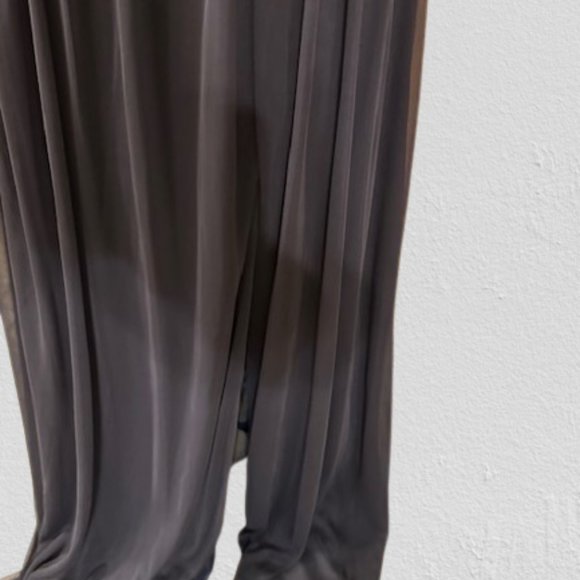 Deep Illusion Neckline A line skirt Bridesmaid Dress - Picture 13 of 16